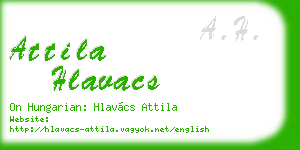 attila hlavacs business card