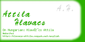 attila hlavacs business card